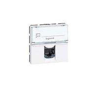 Legrand 078604 - Adattatore RJ45 serie Mosaic per 1 connettore keystone 2 moduli, colore: Bianco