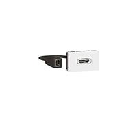 Legrand 078979L Mosaic HDMI Spina, Tipo A, Versione 2.0 Preconnessa, 2 Module, Bianco