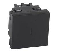 Legrand 079321L - Interruttore 10AX 250V - Easy-Led Mosaic - 2 moduli - nero opaco