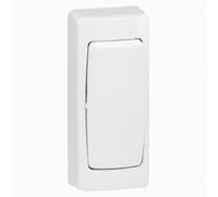 Legrand 086084E Interruttore a interruttore a pressione Stretto, 2300 W, 230 V, 10 A, Bianco