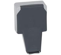 Legrand 090485 - Presa impermeabile con coperchio incernierato, modulo Plexo, IP66, 2P+T, 16 A, 250 V, colore: Grigio