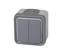 Legrand 191514 Interruttore Doppia Superficie, Grigio