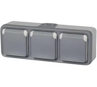 Legrand 191515 Plexo Presa Tripla da Incasso, Grigio