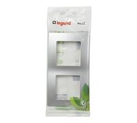 Legrand 396414 telaio o piastra per meccanismo Niloé a 2 elementi in alluminio
