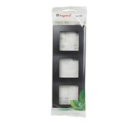 Legrand 396417 telaio o piastra per meccanismo Niloé a 3 elementi nero