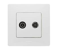 Legrand 396449 Spina o Presa per TV, Radio, Satellitare Terminale della Gamma Niloé Monoblock, Meccanismo completo, Bianco