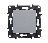 Legrand 398221 - Interruttore o interruttore componibile 10AX per installazione a incasso - Gamma Niloé Step - Colore Alluminio