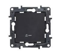 Legrand 398225 - Interruttore o interruttore luminoso componibile 10AX per installazione a incasso - Gamma Niloé Step - Colore Antracite