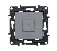 Legrand 398245 - Interruttore per tapparelle 6AX per installazione a incasso - Gamma Niloé Step - Colore Alluminio
