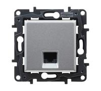 Legrand 398257 - Presa RJ45 CAT6 UTP componibile per installazione a incasso - Gamma Niloé Step - Colore Alluminio