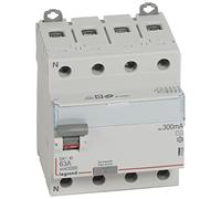 Legrand 411666E, interruttore differenziale, 4P, 63 A, sensibilità 300 mA C, DX3