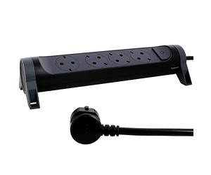Legrand 694530 - Presa multipla con interruttore, presa multipla con 4 prese, cavo da 1,5 m, colore: nero/grigio scuro
