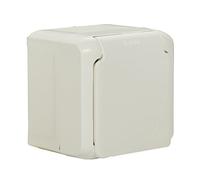 Legrand 782373 forix ambienti umidi AUFPUTZ interruttore combinazione (orizzontale) IP44, Presa con contatto di terra, coperchio e interruttori a 2 Pin, per il montaggio a parete, Grigio