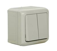 LEGRAND, 782381 - Interruttore a doppio interruttore, resistente agli spruzzi d'acqua (IP44), per montaggio a parete, 782381