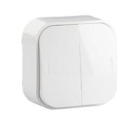 Legrand - 782406, Interruttore luce da parete, doppio, bianco