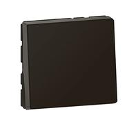 legrand 99446 - Interruttore o deviatore con spia a LED 10 A, 2 moduli Mat-99446, nero opaco