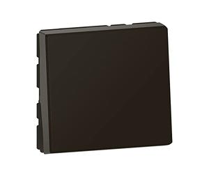 legrand 99446 - Interruttore o deviatore con spia a LED 10 A, 2 moduli Mat-99446, nero opaco