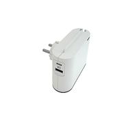 LEGRAND Adattatori 2P, 2 prese/prese laterali, porte USB tipo A e C, ladro di prese, colore finitura bianco/grigio scuro 694593