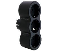 Legrand 694519, Adattatori 2P+T, 3 Prese per prese/corrente anteriore, Ladro di spine, Colore Nero/Grigio Scuro