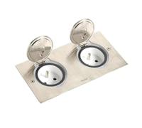 Legrand Box da pavimento - Box da pavimento 2 moduli + 2 moduli IP44 inox