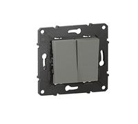 legrand BTAL05CD - Pulsante 6 A + interruttore o vieni e vieni 10 A con connessione a morsetti, automatico per Nuage-BTAL05CD, nuvola