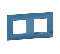 legrand BTAL9LA2 - Placca altrappola decorativa a 2 posti, colore: blu metallizzato