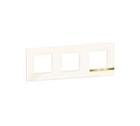 legrand BTAL9OP3 - Placca altrapezoidale collezione decorativa a 3 posti, finitu