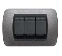 Legrand Bticino/3-Placca mod grafite titanio