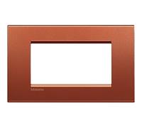 Bticino Placca Livinglight LNA4804RK 4 moduli quadrata Colore Brick
