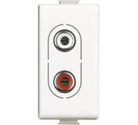 Presa audio video Bticino Matix 2 connettori RCA colore bianco AM4281