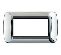 Bticino Living International placca 4 moduli cromo lucido L4804CR