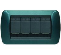 Legrand/bticino - Piastra 4 moduli metalic Blu