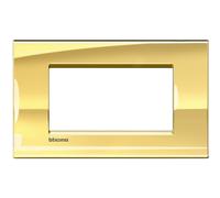 Placca 4 posti Oro Freddo Bticino Living LNA4804OA