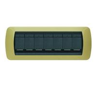 Bticino l4807gt placca 7 posti giallo scooter living international