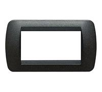 BTICINO L4804GFN - LIVING INT - PLACCA 4P GRAFITE NERO