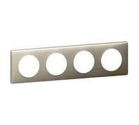 Legrand Placca Celiane LEG68904 – 4 moduli – Titanio