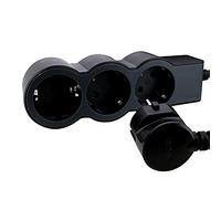 Legrand - Ciabatta elettrica 3 x 2P + E con cavo 3,0 m, 1,5 mm2 standard, colore: Nero
