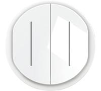 LEGRAND - Copricerchi per doppio interruttore o avanti e indietro, colore: bianco