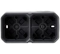 Legrand - Custodia impermeabile Plexo 2 posti per montaggio a vista orizzontale o verticale dotato di 4 punte morbide antracite