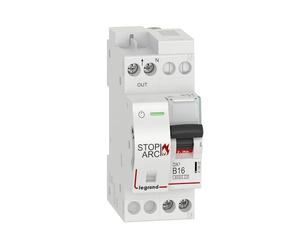 LEGRAND, DX3 AFDD Interruttore antincendio con interruttore LS B16 A, 1P+NR, 6kA, 230VAC, 2 unità di divisione, collegamento neutro scorrevole, 415922