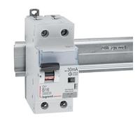 LEGRAND, DX3 FI/LS interruttore caratteristica B, 16A, 1P+N, 6kA, 30mA, tipo A, 230VAC, 2 unità divisorie, 410965