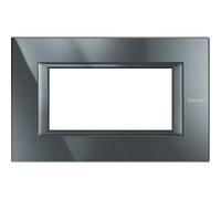 BTICINO HA4804HS PLACCA RETTANGOLARE 4 MODULI ANTRACITE METALLO SERIE AXOLUTE