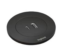 Legrand Incara Disq60 - Presa da incasso, colore: Nero USB AC, cavo 2 m