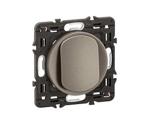 LEGRAND - Interruttore a pressione - 6A - Controllo di illuminazione Completa - Pronto per l'installazione da completare con una piastra - Titanio
