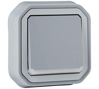Legrand - Interruttore o avanti e indietro spia impermeabile Plexo 10A consegnato completo per montaggio a incasso con artigli grigi