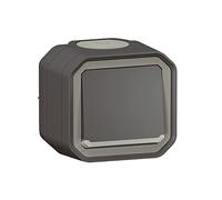 Legrand - Interruttore o avanti e indietro spia impermeabile Plexo 10A fornito completo di spia per montaggio in apparente antracite