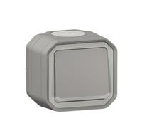 Legrand - Interruttore o avanti e indietro spia impermeabile Plexo 10A fornito completo di spia per montaggio in apparente grigio
