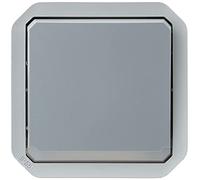 Legrand - Interruttore o avanti e indietro spia impermeabile Plexo 10A per equipaggiare una custodia o piastra supporto finitura grigio
