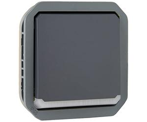 Legrand - Interruttore o avanti e indietro spia impermeabile Plexo 10A per equipaggiare una custodia o piastra supporto finitura antracite