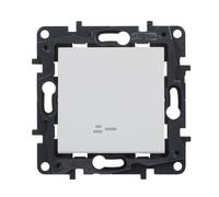 LEGRAND Interruttore o interruttore luminoso componibile 10AX per installazione a incasso, gamma Niloé Step, colore bianco, 398223